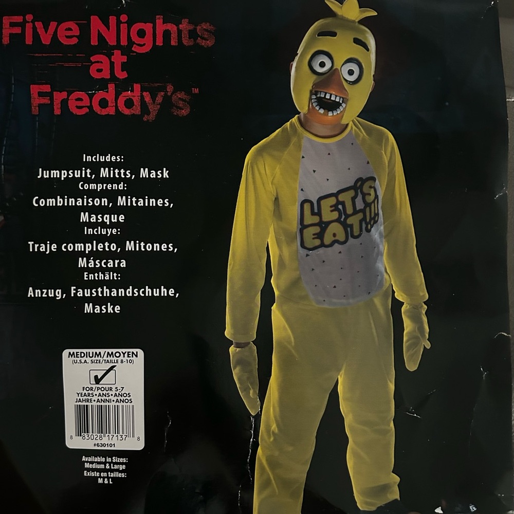 Chica five nights of Freddy costume